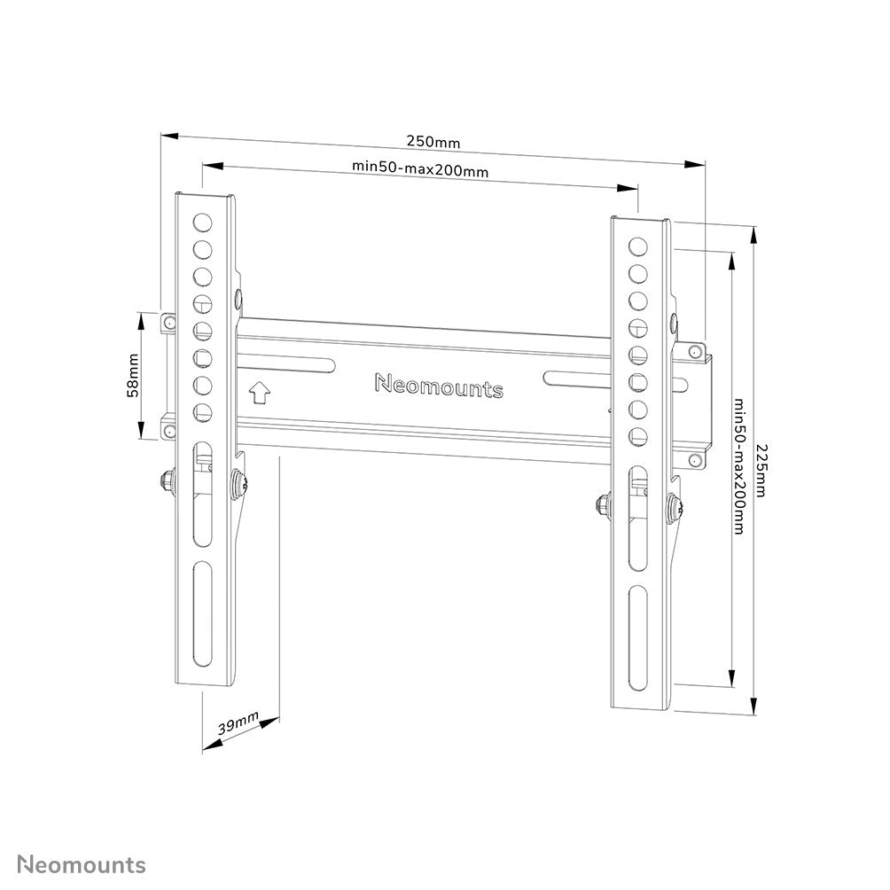 Neomounts WL30-350BL12 - TV wall mount for 61 cm (24") to 139.7 cm (55")