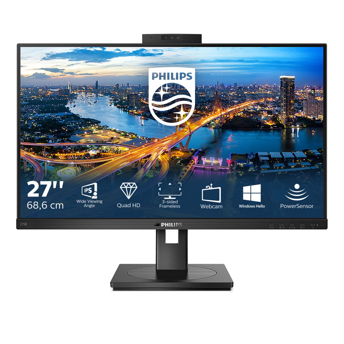 Philips B Line 275B1H/00 Computer Monitor 68.6 cm (27") 2560 x 1440 pixels 2K Ultra HD LED Black