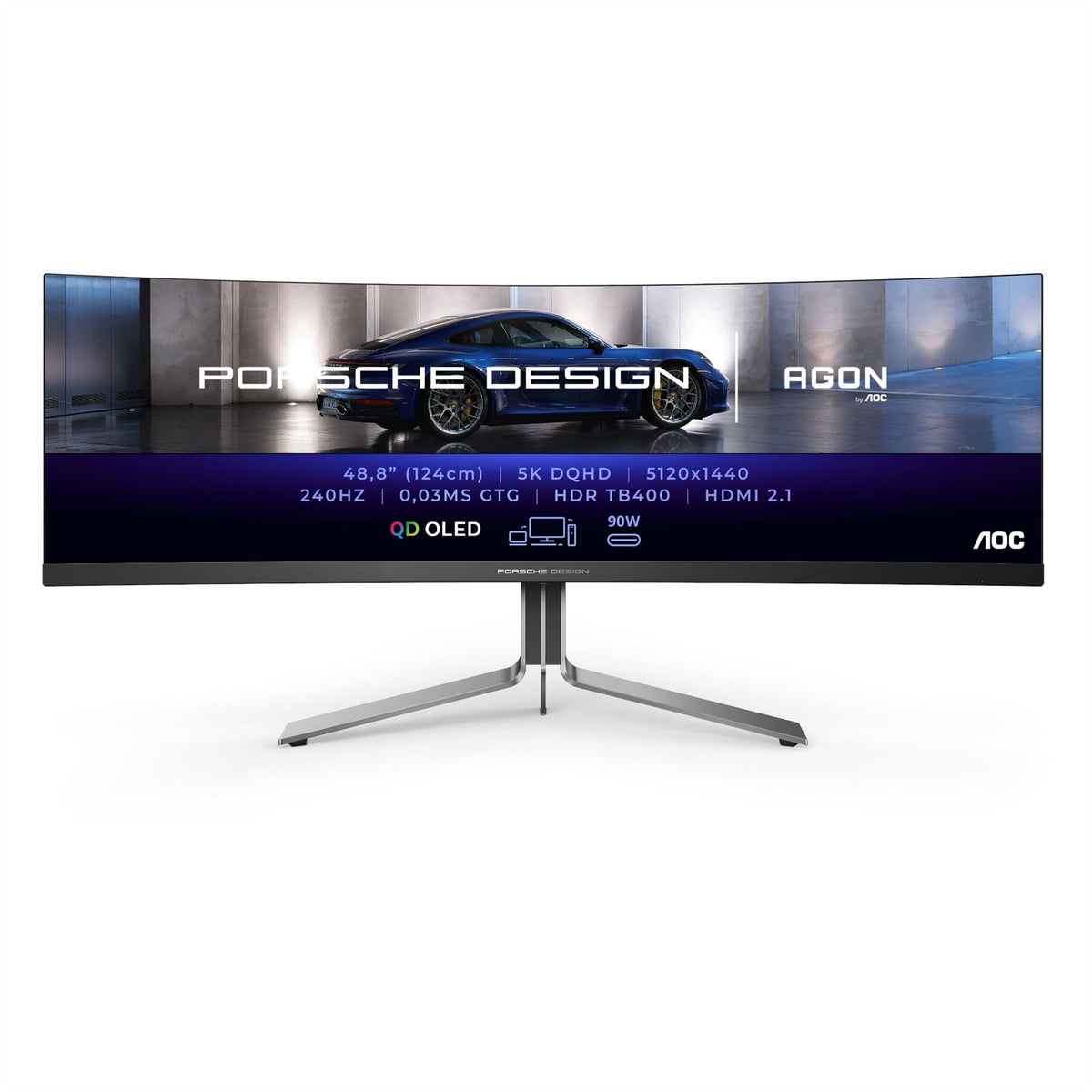 AOC Porsche PD49 - 124.5 cm (49&quot;) - 5120 x 1440 pixels DQHD QD-OLED Monitor