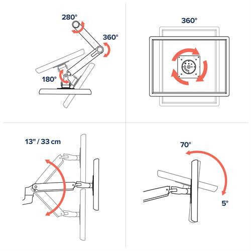 Ergotron LX Series 45-245-224 - Desk monitor mount for upto 68.6 cm (27")