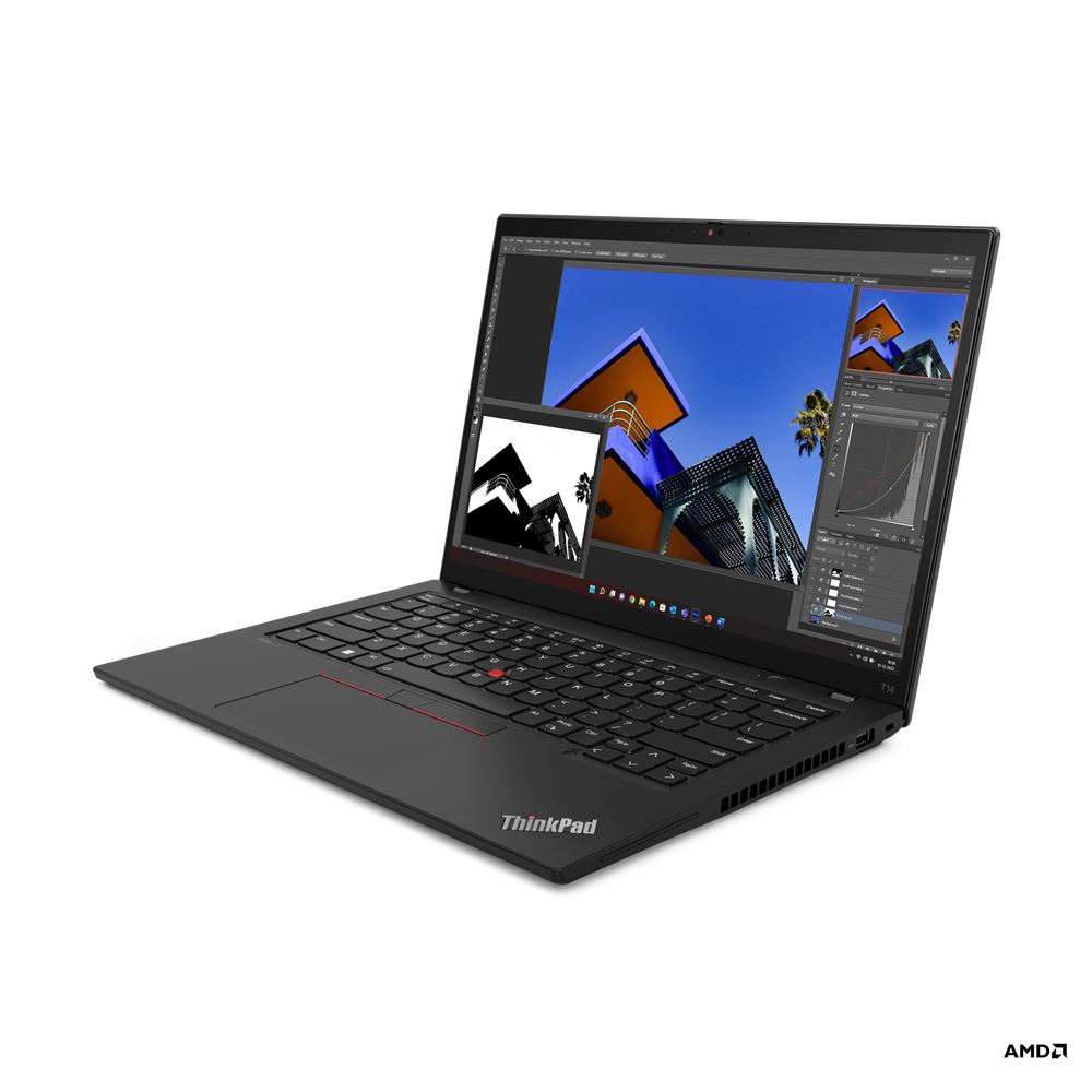 Lenovo ThinkPad T14 Gen 4 14" Laptop - AMD Ryzen 5 PRO 7540U - 16 GB LPDDR5x-SDRAM - 256 GB SSD - Windows 11 Pro - Black