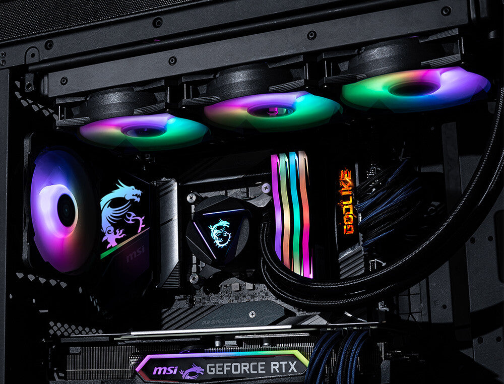 MSI MAG CORELIQUID 360R V2 - Liquid CPU Cooler in Black - 360mm