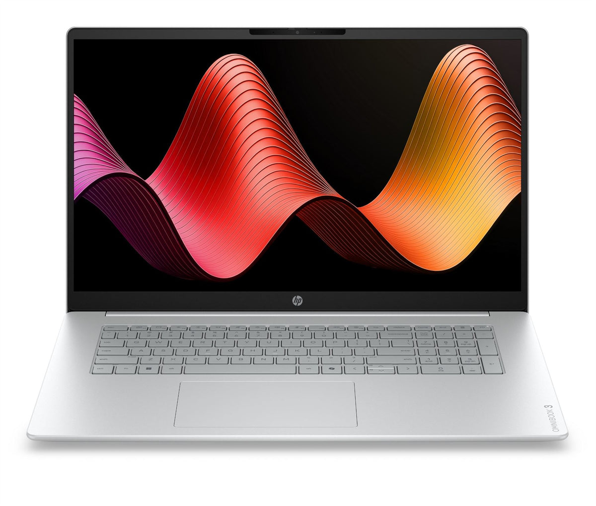 HP OmniBook 3 Laptop 17-dp0000nax AMD Ryzen™ 3 30 43.9 cm (17.3") HD+ 8 GB LPDDR5-SDRAM 512 GB SSD Wi-Fi 6 (802.11ax) FreeDOS Grey, Silver