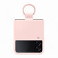 Samsung Silicone Cover With Ring for Galaxy Z Flip4 in Pink