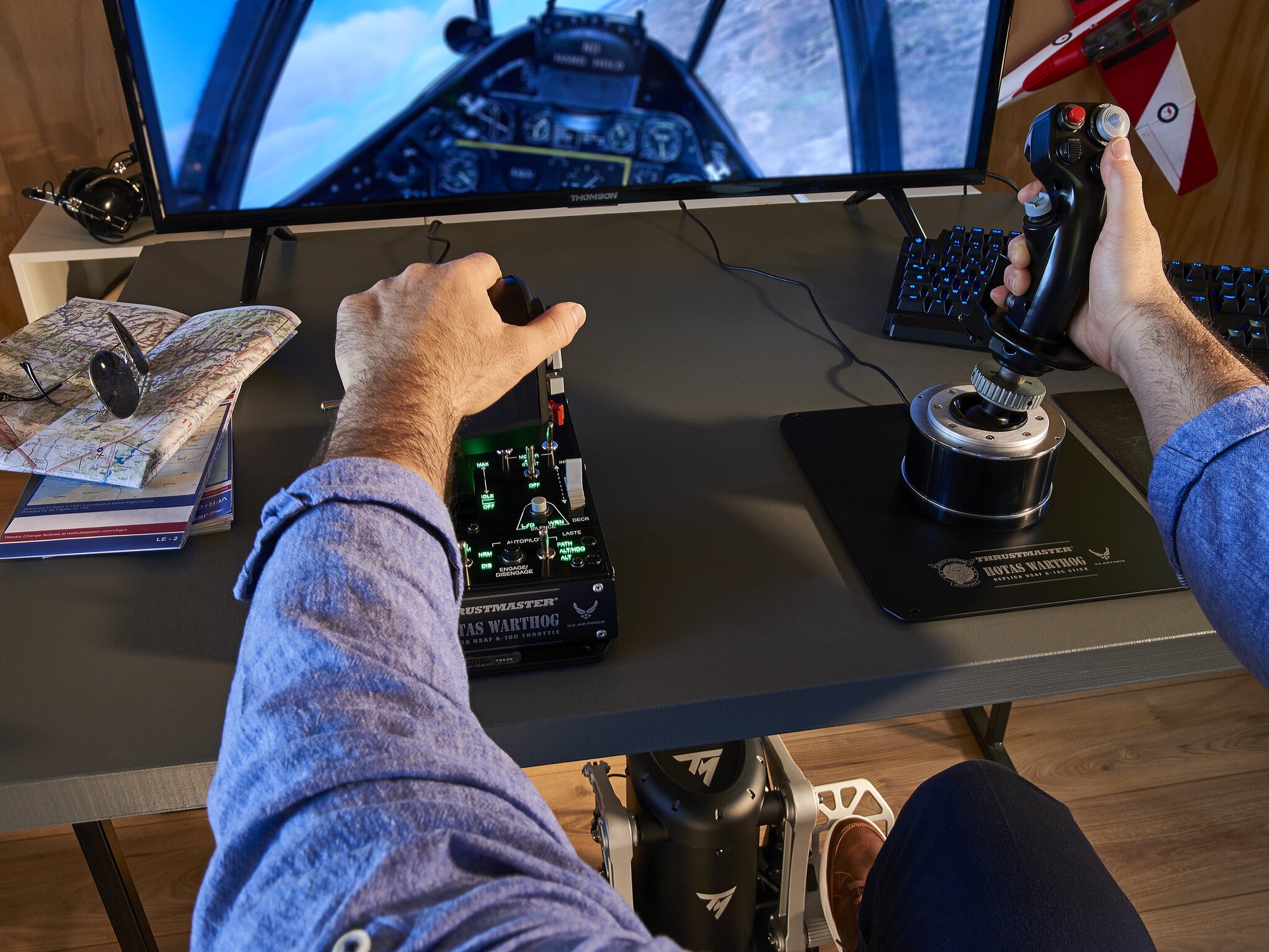 thrustmaster hotas pedals Thrustmaster TPR - Wired USB Pendular Rudder Pedals for PC