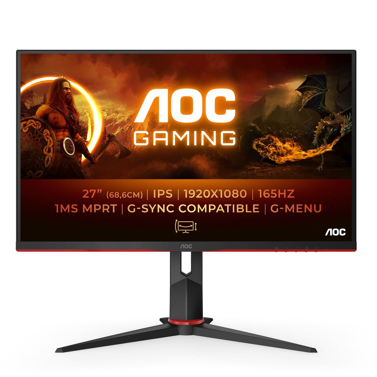 AOC 27G2SPU/BK Computer Monitor 68.6 cm (27") 1920 x 1080 pixels Full HD Black, Red