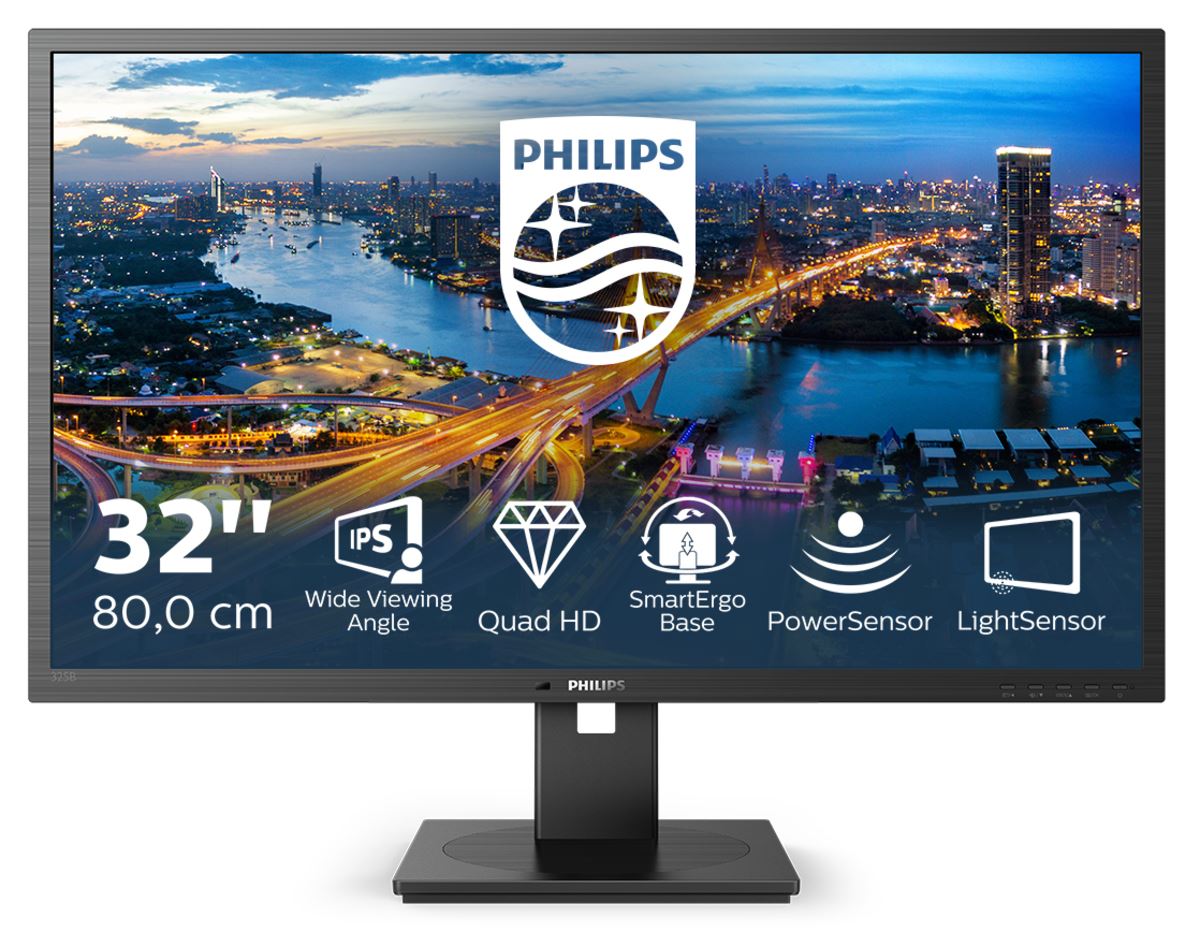 Philips B Line 325B1L/00 Computer Monitor 80 cm (31.5") 2560 x 1440 pixels 2K Ultra HD LCD Black