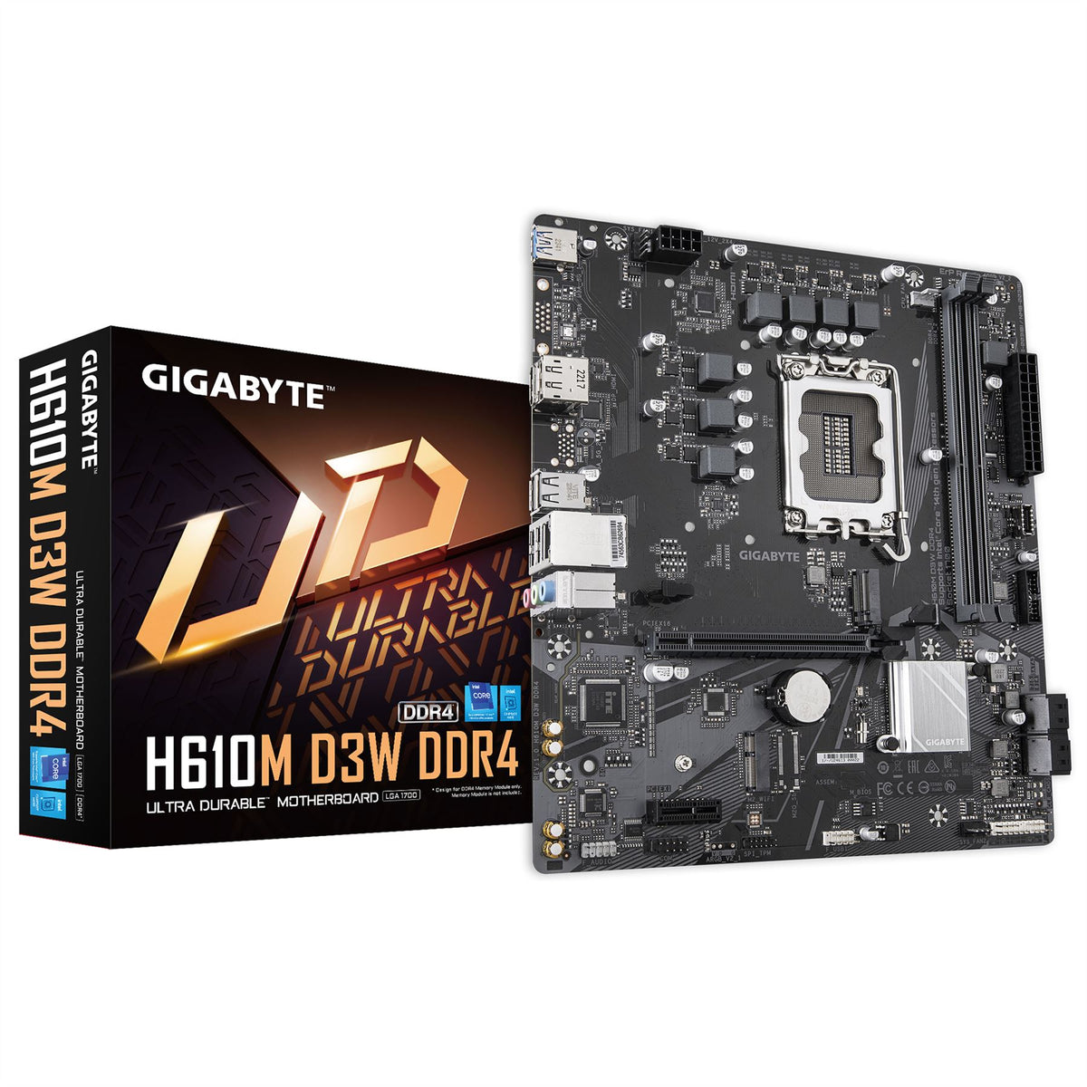 GIGABYTE H610M D3W DDR4 micro ATX motherboard - Intel H610 LGA 1700