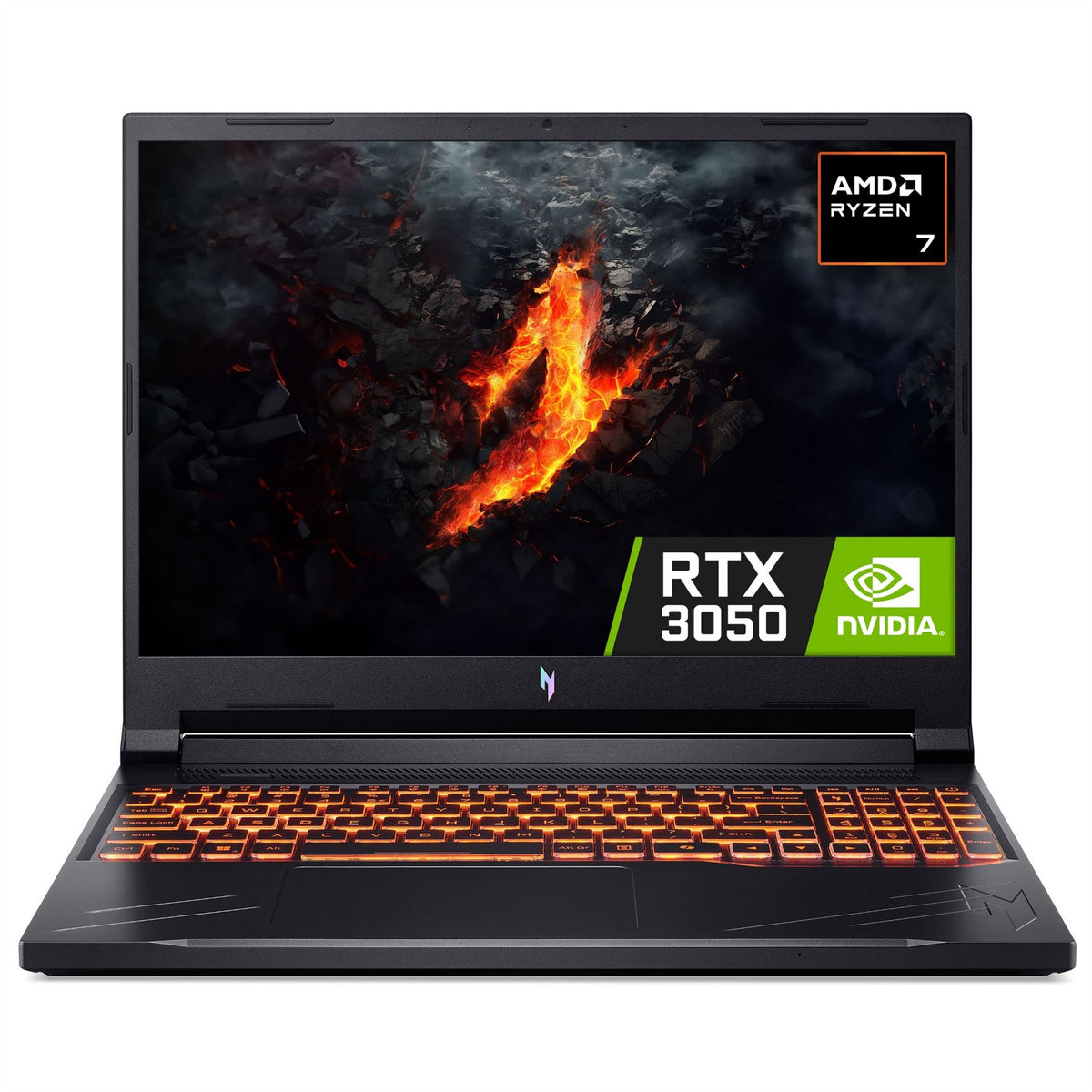 Acer Nitro V 16 Gaming Laptop - 40.6 cm (16&quot;) - AMD Ryzen 7 8845HS - 16 GB DDR5-SDRAM - 512 GB SSD - NVIDIA GeForce RTX 3050 - Wi-Fi 6 - Windows 11 Home - Black