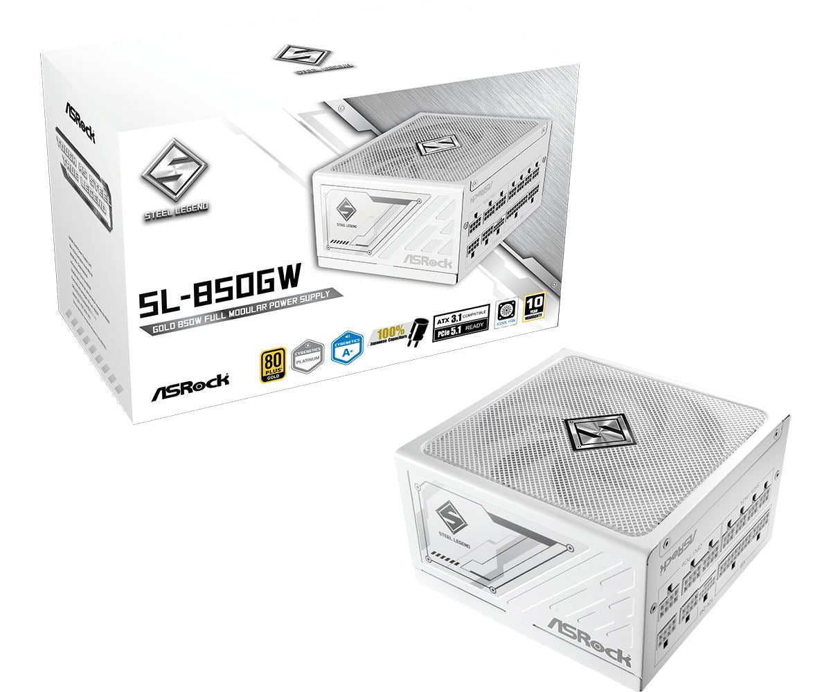 Asrock SL-850GW Steel Legend power supply unit 850 W 20+4 pin ATX ATX White