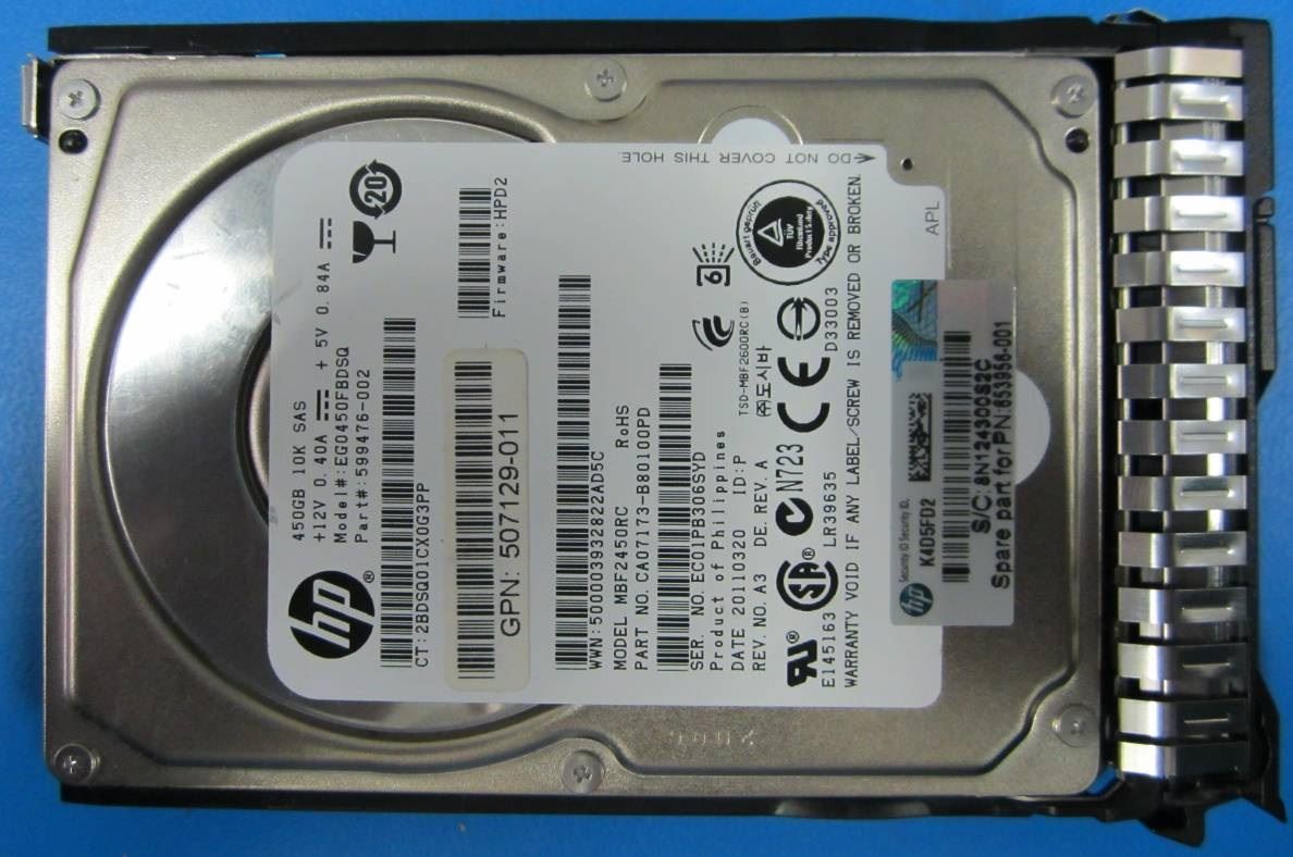 HPE 450GB hot-plug dual-port SAS HDD 2.5"