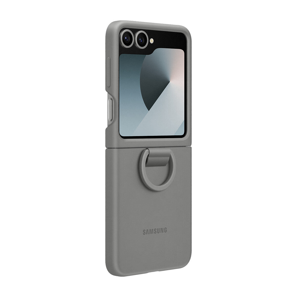 Samsung Silicone Case with Ring for Z Flip6 in Grey
