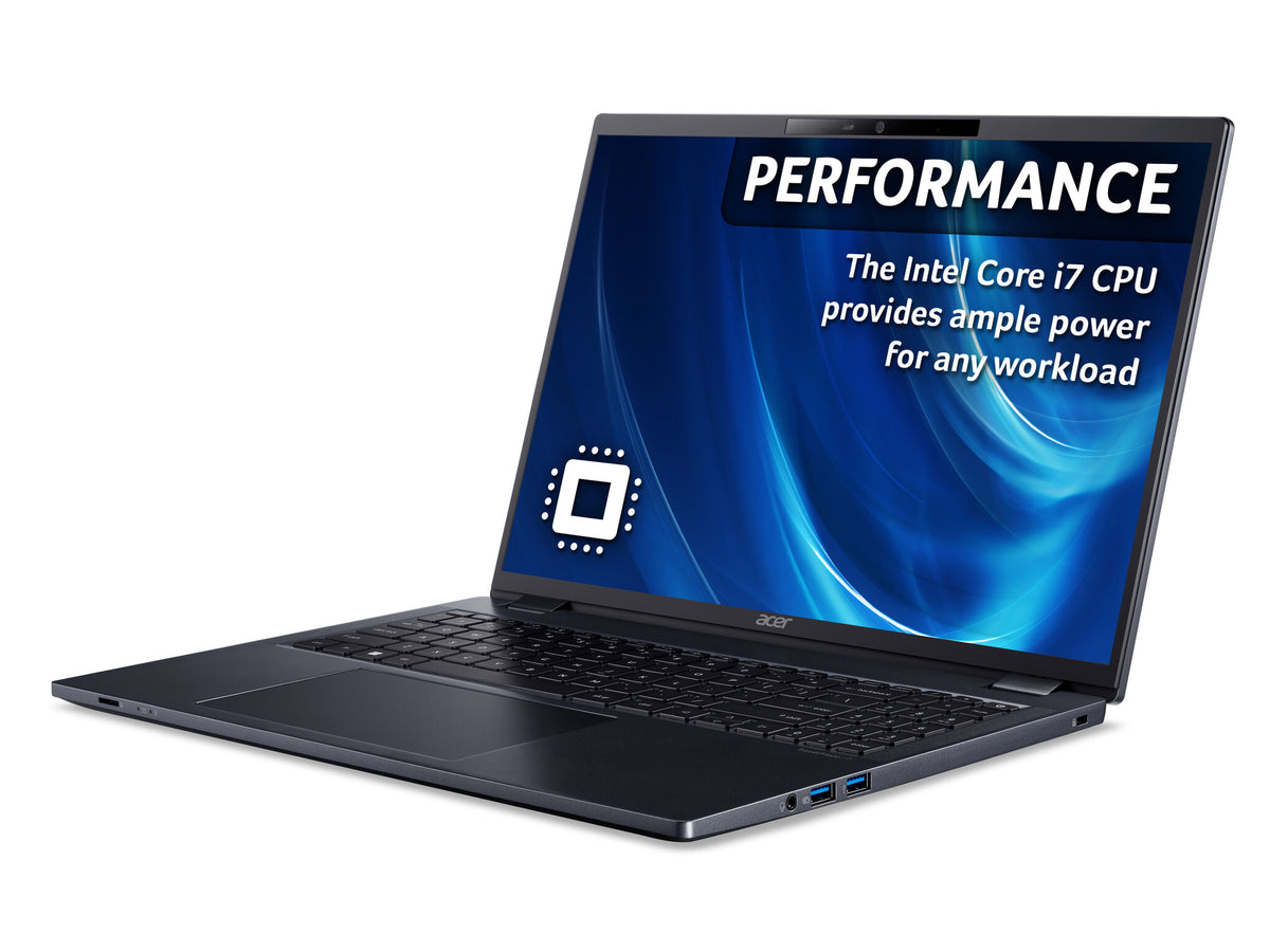Acer TravelMate P4 TMP416-51 Laptop - 40.6 cm (16") - Intel® Core™ i7-1270P - 16 GB DDR4-SDRAM - 512 GB SSD - Wi-Fi 6E - Windows 11 Pro - Blue