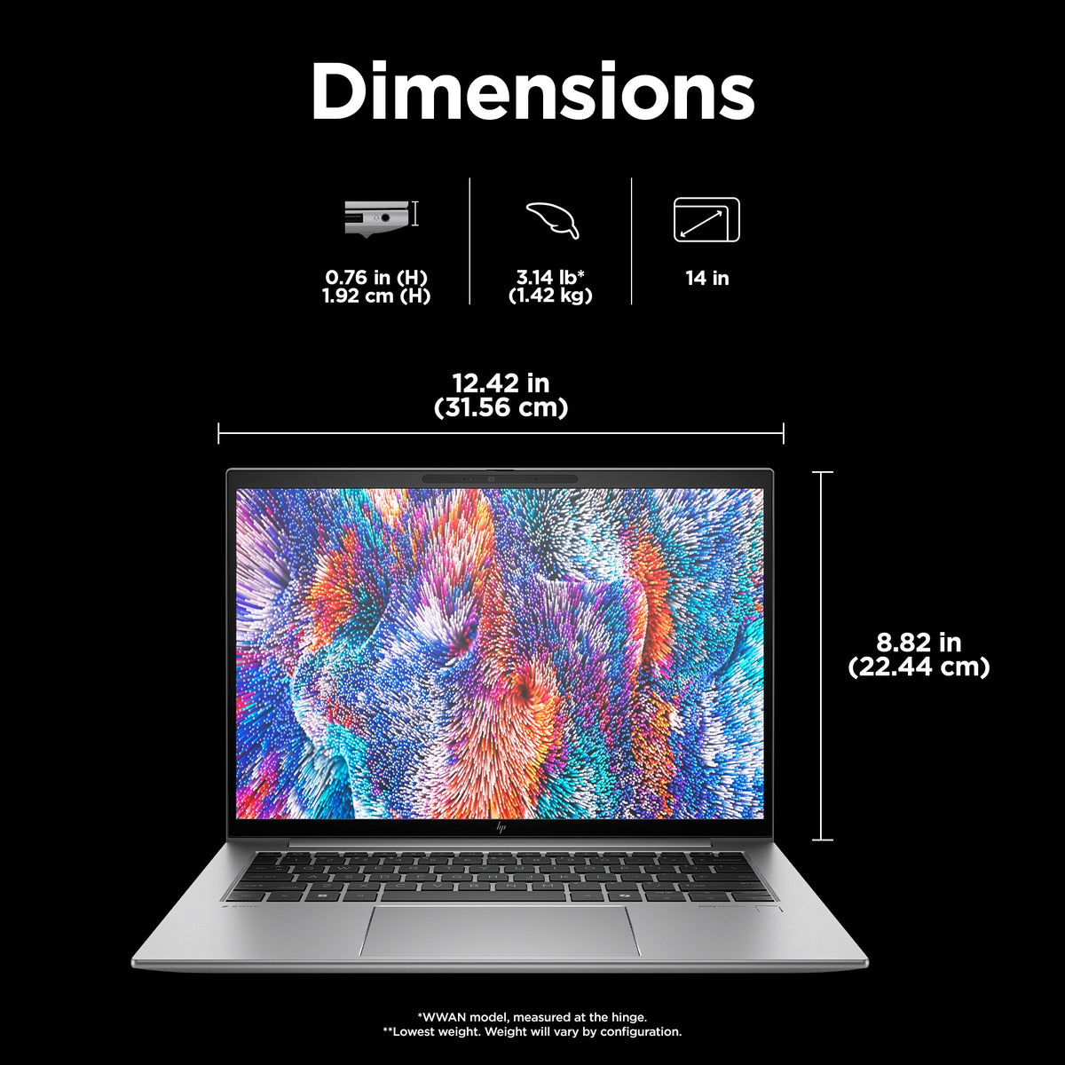 HP ZBook Firefly G11 Laptop - 35.6 cm (14") - AMD Ryzen™ 7 8840HS - 16 GB DDR5-SDRAM - 512 GB SSD - Wi-Fi 6E - Windows 11 Pro - Grey