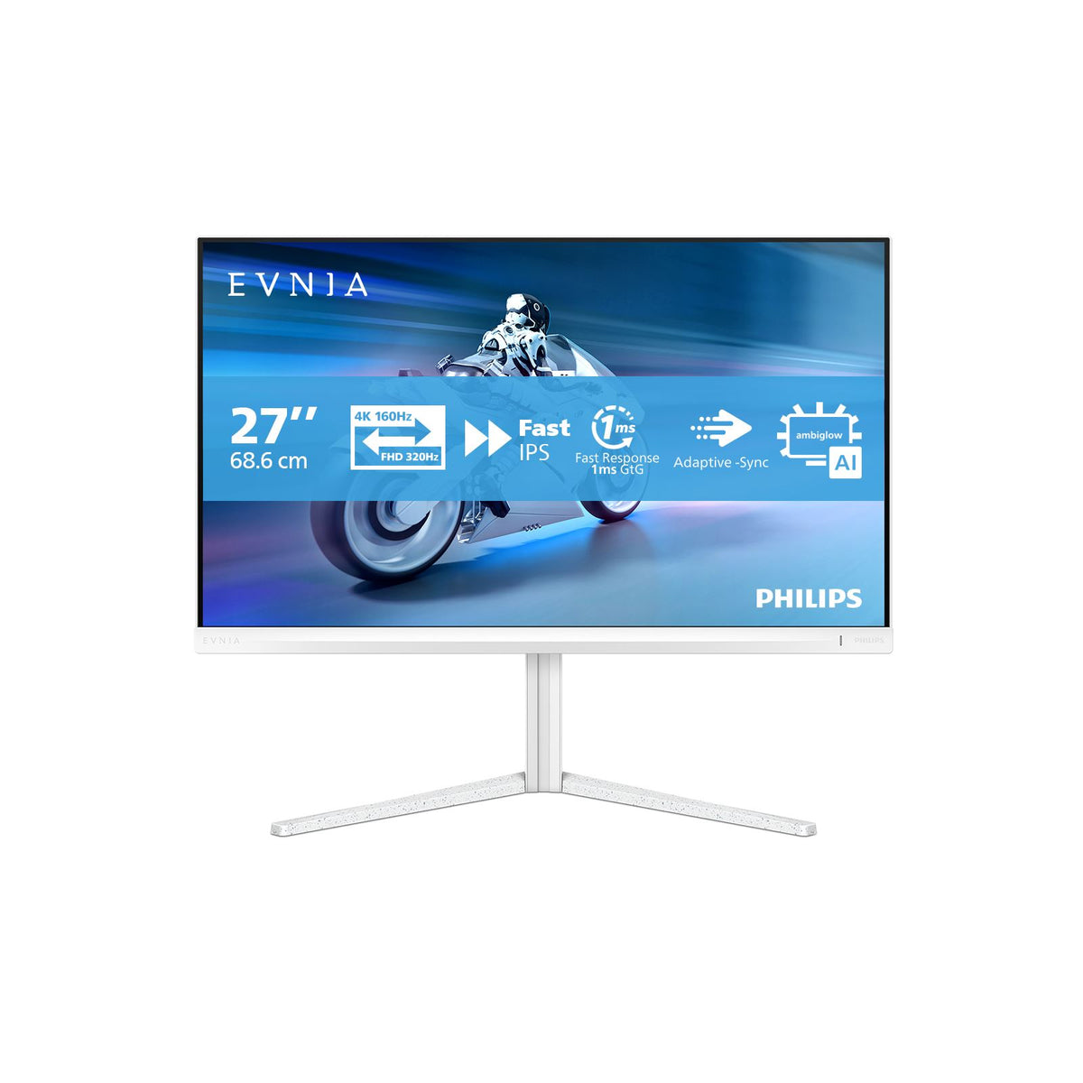 Philips Evnia 5000 computer monitor 68.6 cm (27") 3840 x 2160 pixels 4K Ultra HD LCD White