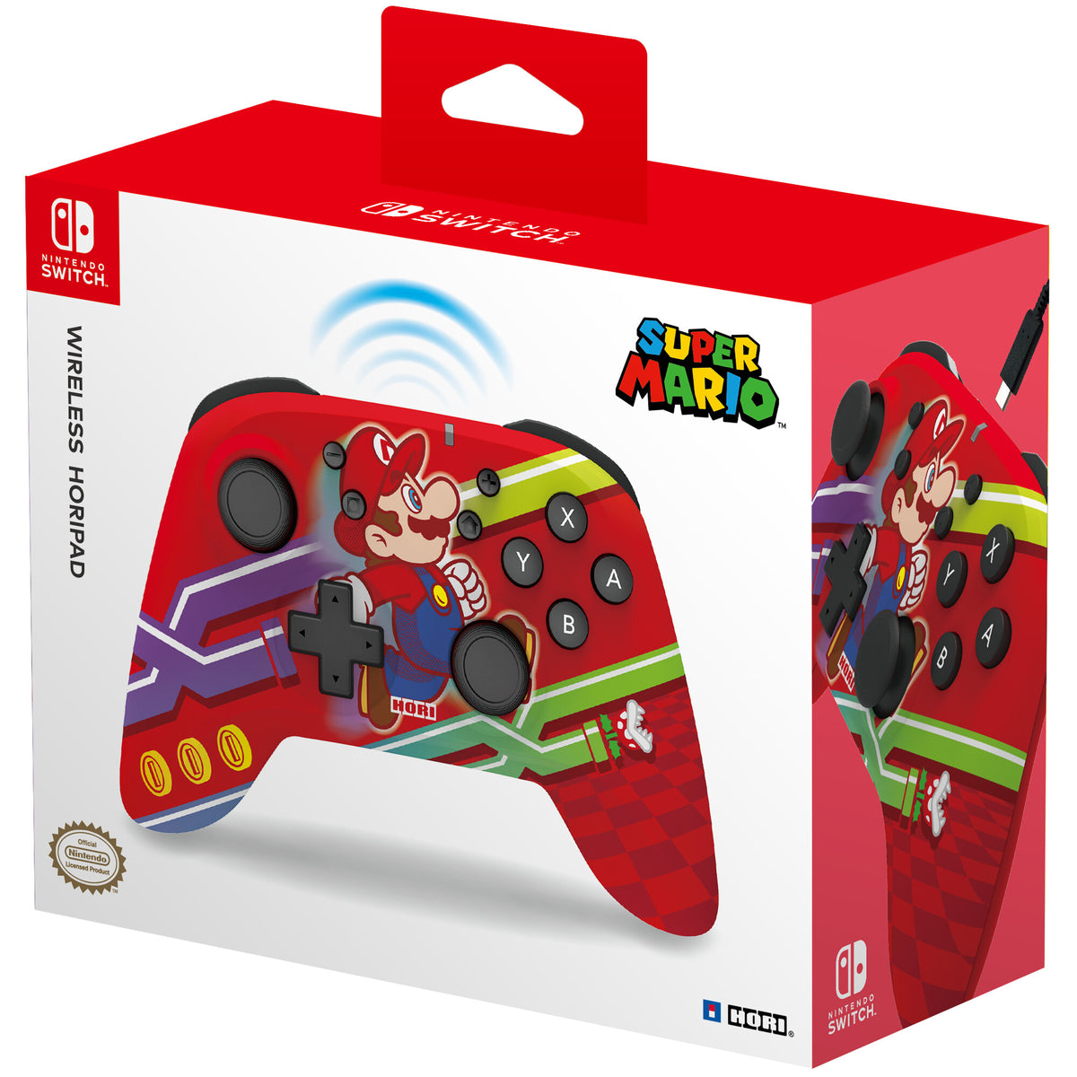 Hori HORIPAD - Bluetooth Wireless Gaming Controller for Nintendo Switch - Super Mario