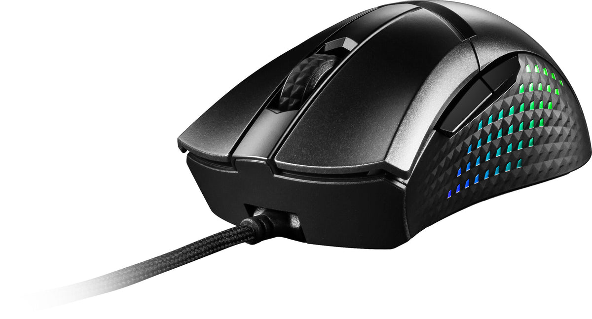 MSI CLUTCH GM51 - RF Wireless + Bluetooth + USB Type-C Optical Mouse in Black - 26,000 DPI