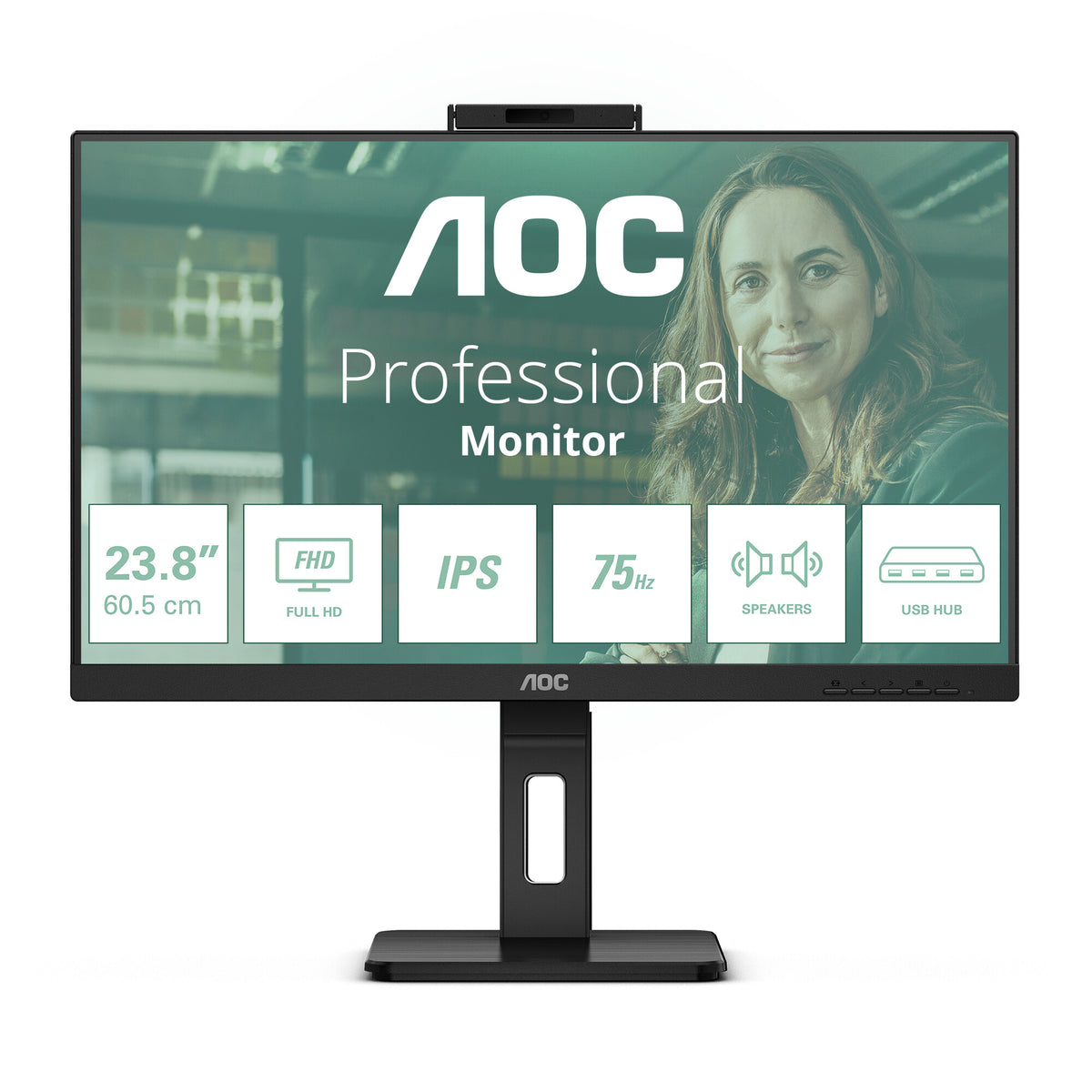 AOC 24P3QW - 60.5 cm (23.8") - 1920 x 1080 pixels FHD W-LED Monitor