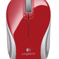 Logitech M187 - RF Wireless Mini Mouse in Red - 1,000 DPI