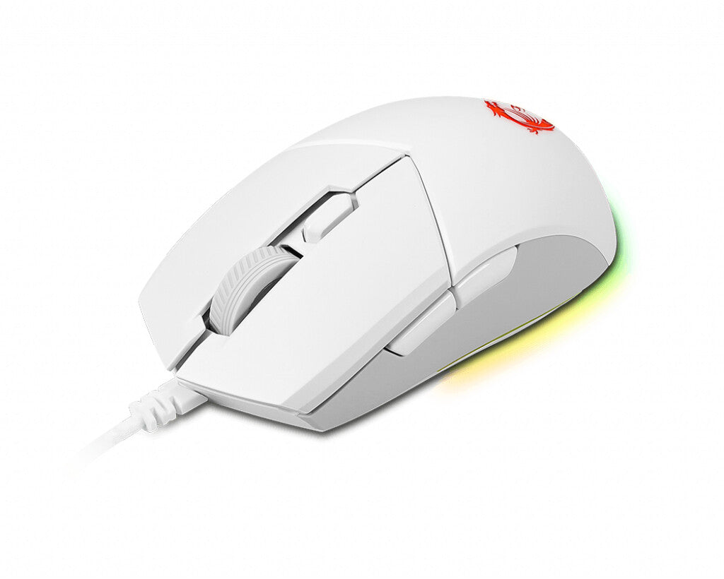 MSI CLUTCH GM11 - USB Type-A Optical Gaming Mouse in White - 5,000 DPI