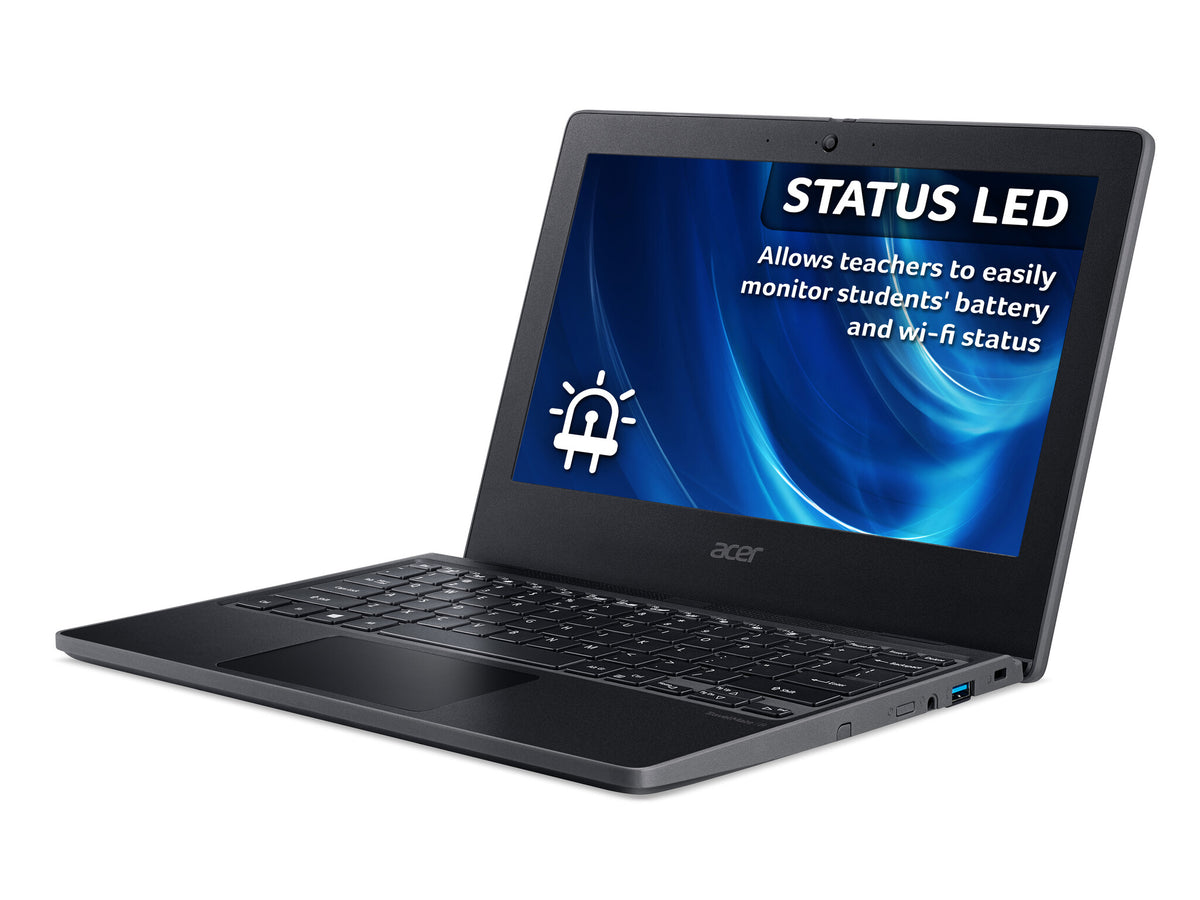 Acer TravelMate B3 Laptop - 29.5 cm (11.6&quot;) - Intel® Celeron® N4120 - 4 GB DDR4-SDRAM - 64 GB eMMC - Wi-Fi 5 - Windows 11 Pro Education - Black