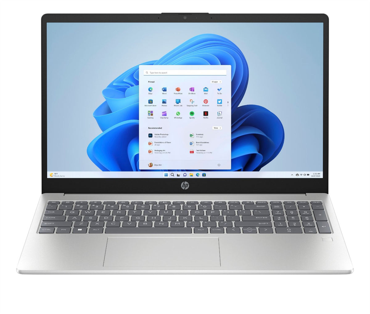 HP 15-fd0051na Intel® Core� i3 i3-N305 Laptop 39.6 cm (15.6&quot;) Full HD 8 GB DDR4-SDRAM 256 GB SSD Wi-Fi 6 (802.11ax) Windows 11 Home Silver