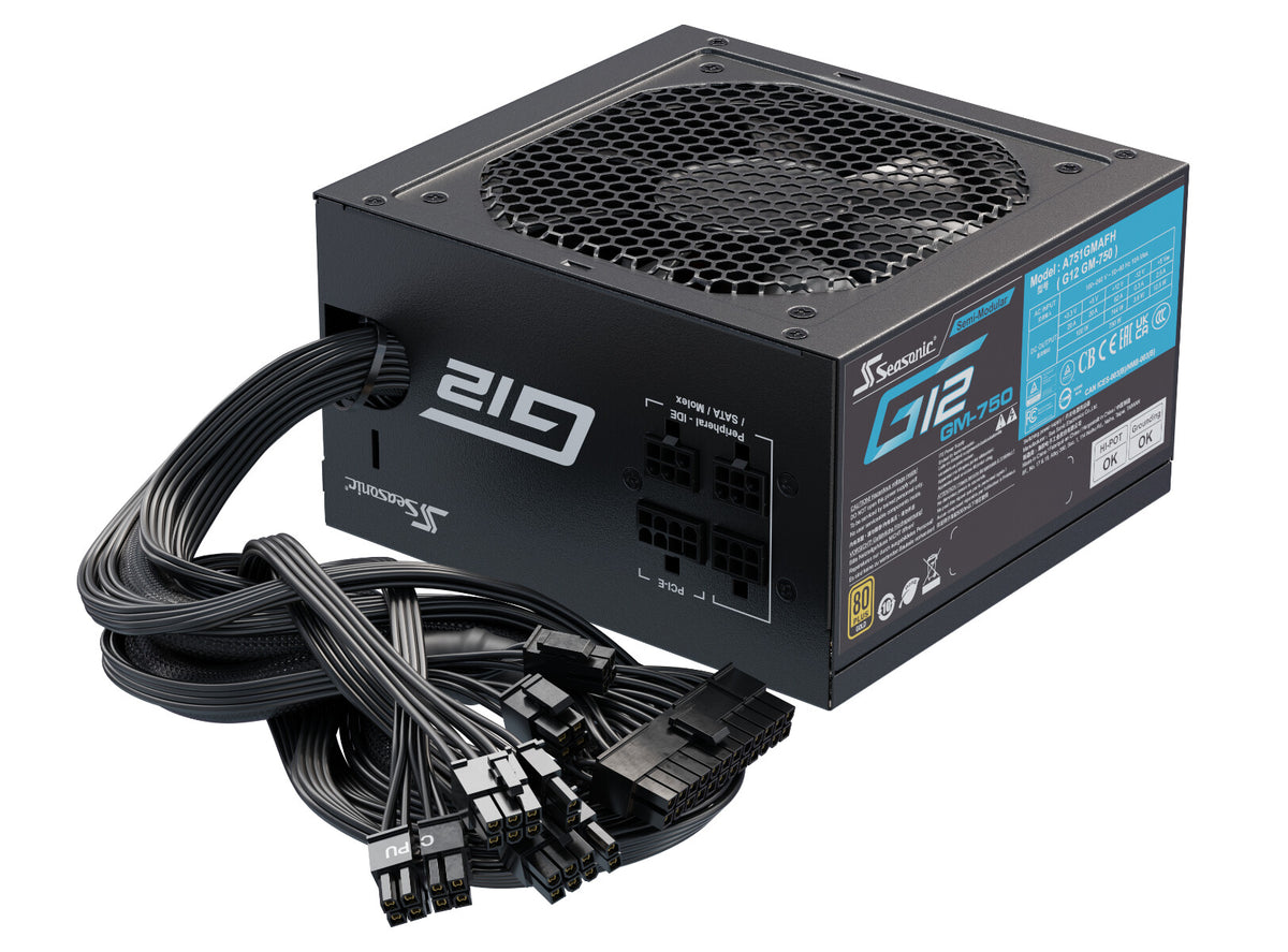 Seasonic G12 GM - 750W 80+ Gold Semi-Modular Power Supply Unit