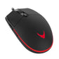 Varr VSETMPX5 Gaming Mouse and Mousepad Set - Wired USB-A Optical LED backlit Mouse in Black/Red - 3,200 DPI