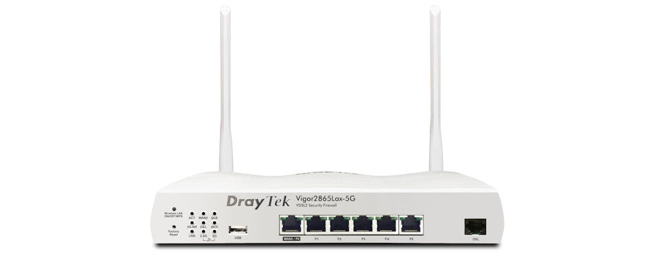 DrayTek Vigor 2865LAX-5G - Gigabit Ethernet Dual-band (2.4 GHz / 5 GHz) Wi-Fi 6 Wireless Router