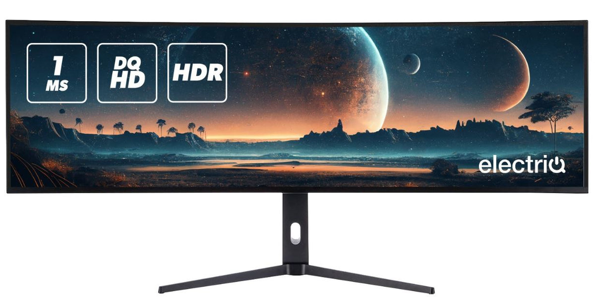 Electriq EIQ-495KCSUW144IPS computer monitor 124.5 cm (49") 5120 x 1440 pixels Dual QHD LED Black