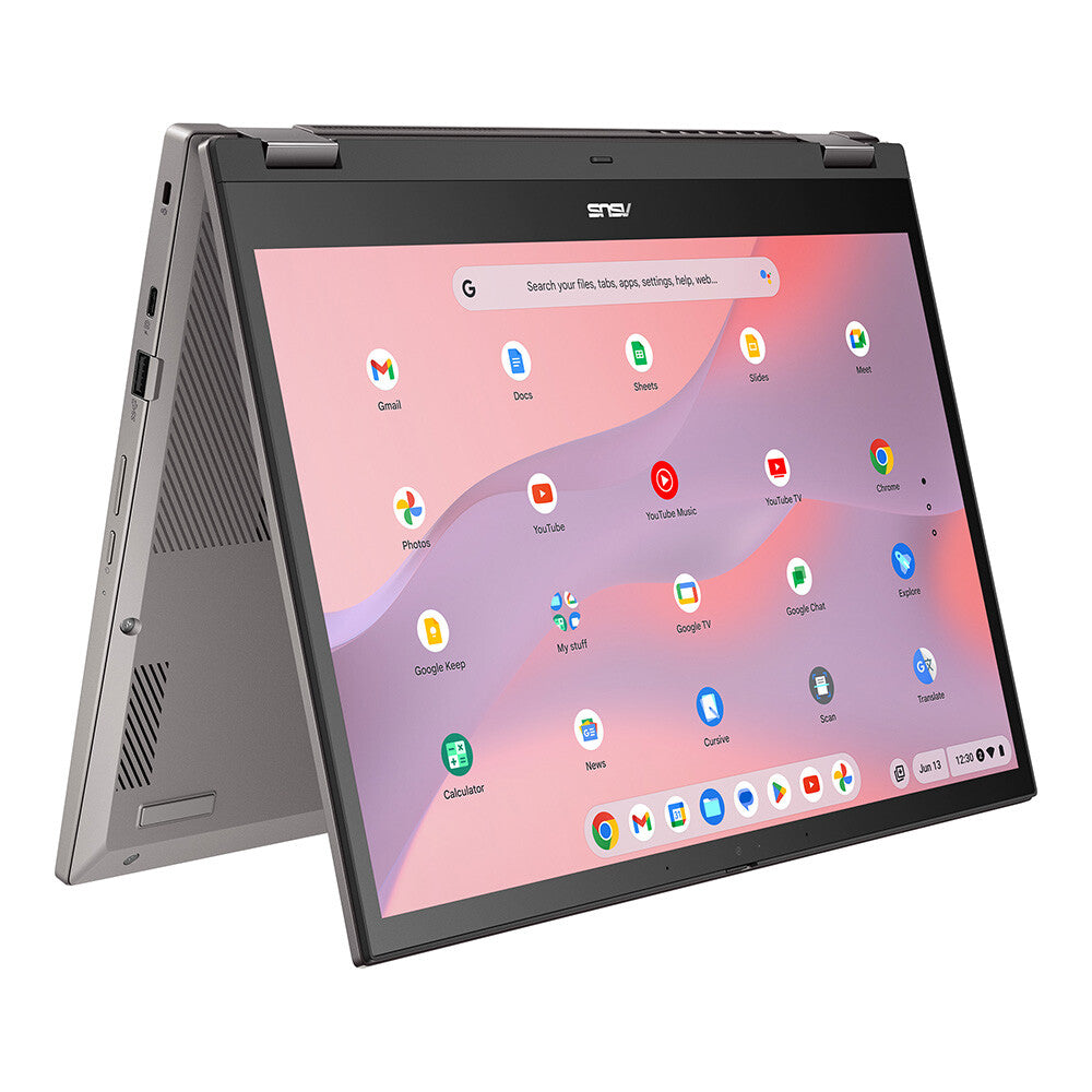 ASUS Chromebook CX34 Flip - 35.6 cm (14") - Touchscreen - Intel® Core™ i7-1255U - 8 GB LPDDR4x-SDRAM - 512 GB SSD - Wi-Fi 6E - ChromeOS - Grey