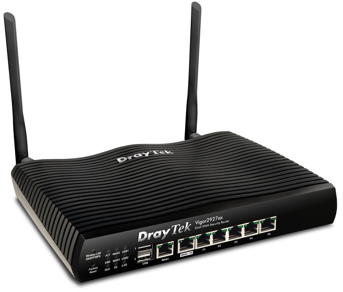 DrayTek Vigor 2927ax - Gigabit Ethernet Dual-band (2.4 GHz / 5 GHz) wireless router in Black