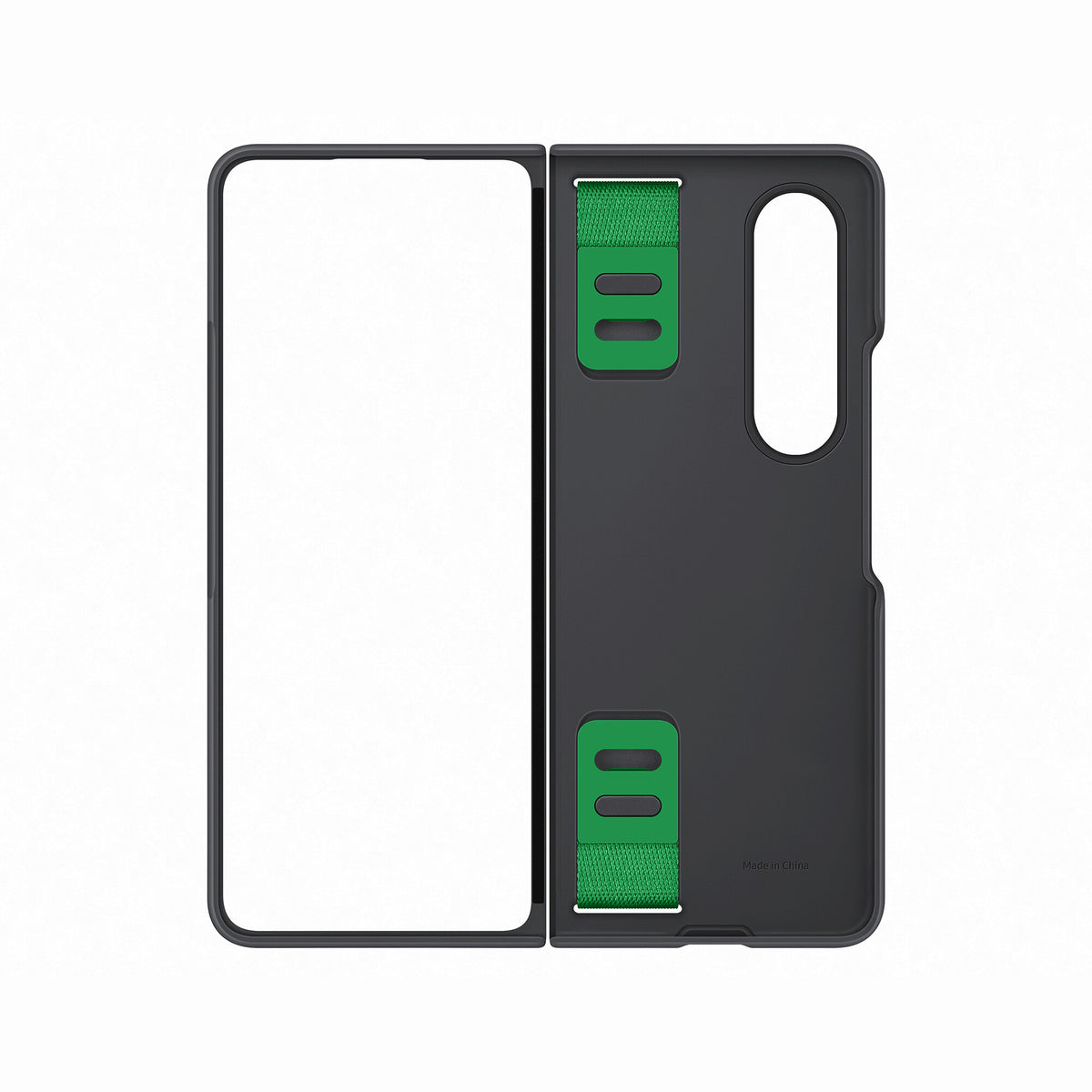 Samsung mobile phone fold case with strap for Galaxy Z Fold4 in Black