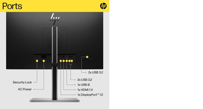 HP E24Q G5 - 60.5 cm (23.8") - 2560 x 1440 pixels QHD Monitor