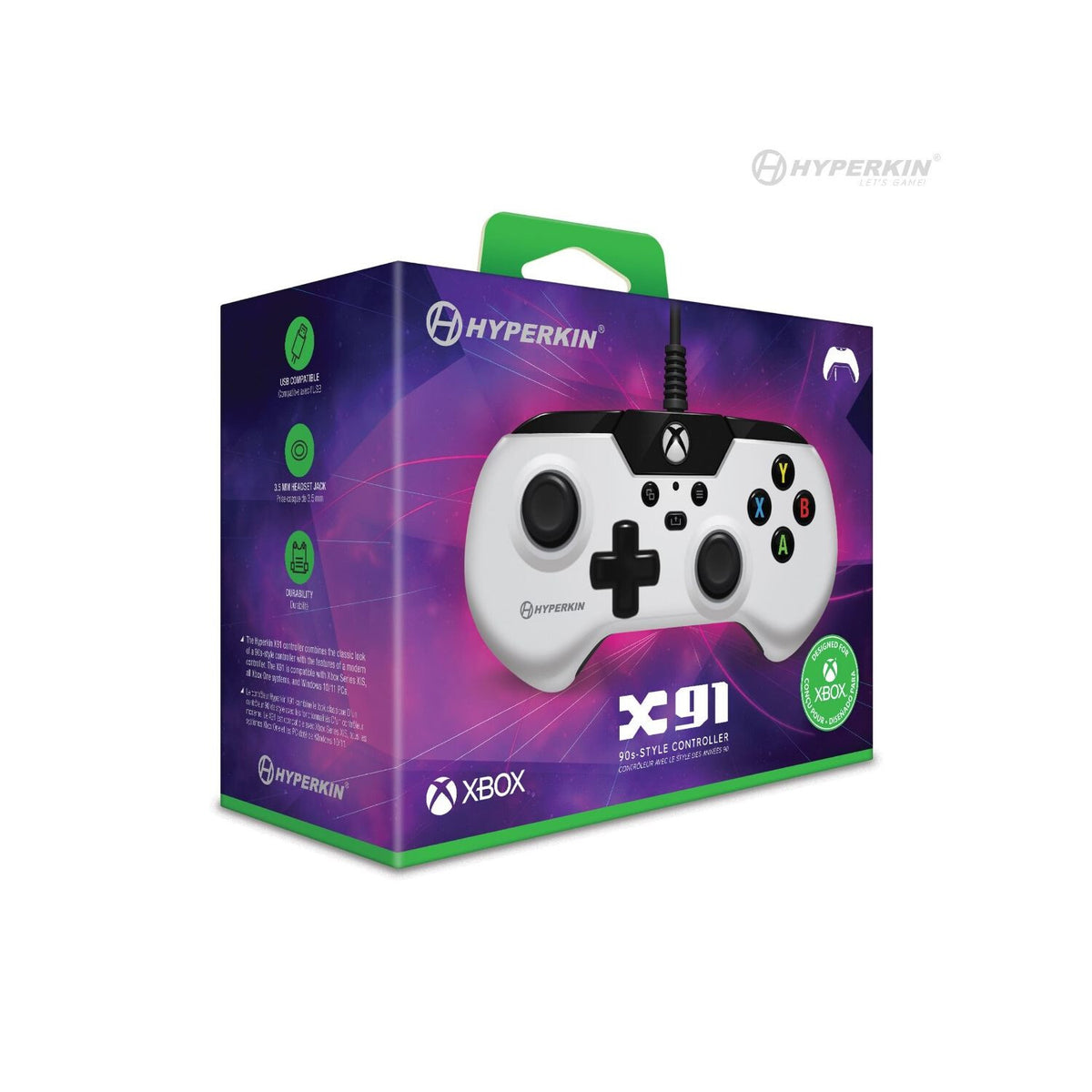 Hyperkin X91 - USB Gamepad for PC / Series X|S in White