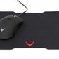 Varr VSETMPX5 Gaming Mouse and Mousepad Set - Wired USB-A Optical Backlit Mouse in Black - 3,200 DPI