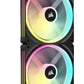 Corsair iCUE LINK QX140 RGB - PWM Computer Case Fan in Black / White - 140mm (Pack of 2)