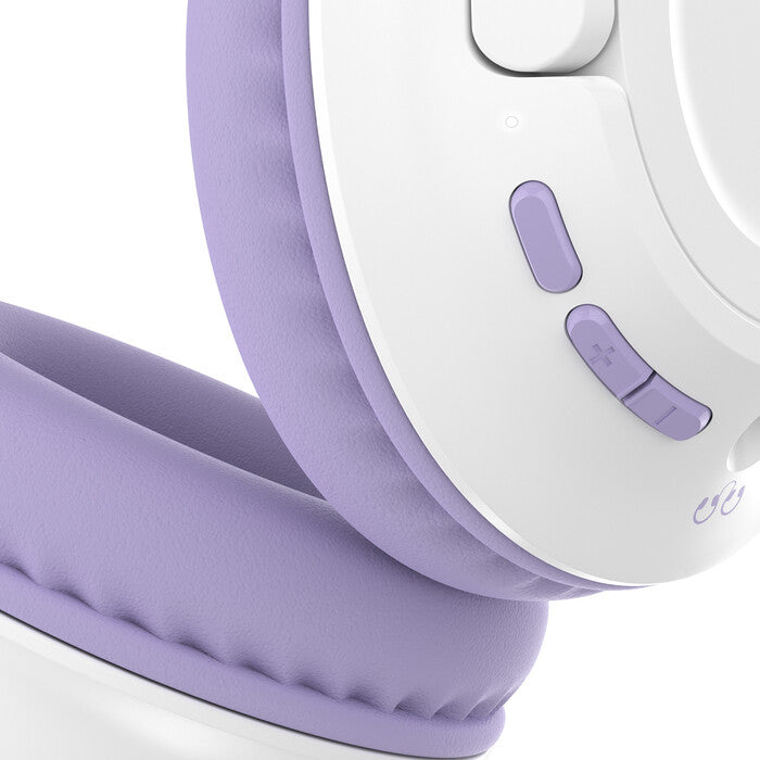Belkin SoundForm Inspire - Wired & Wireless Bluetooth Headset for Children in Lavender / White