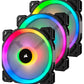 Corsair LL120 RGB - Computer Case Fan in Black / White - 120mm (Pack of 3)