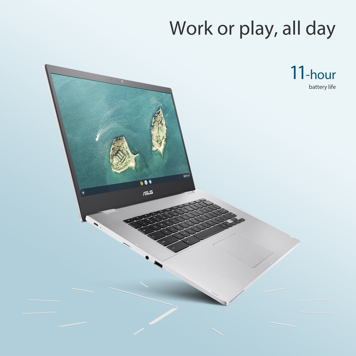 ASUS Chromebook CB1500CKA-NJ0407 - 39.6 cm (15.6") - Intel® Celeron® N N4500 - 4 GB LPDDR4x-SDRAM - 64 GB eMMC - Wi-Fi 6 - ChromeOS - Silver