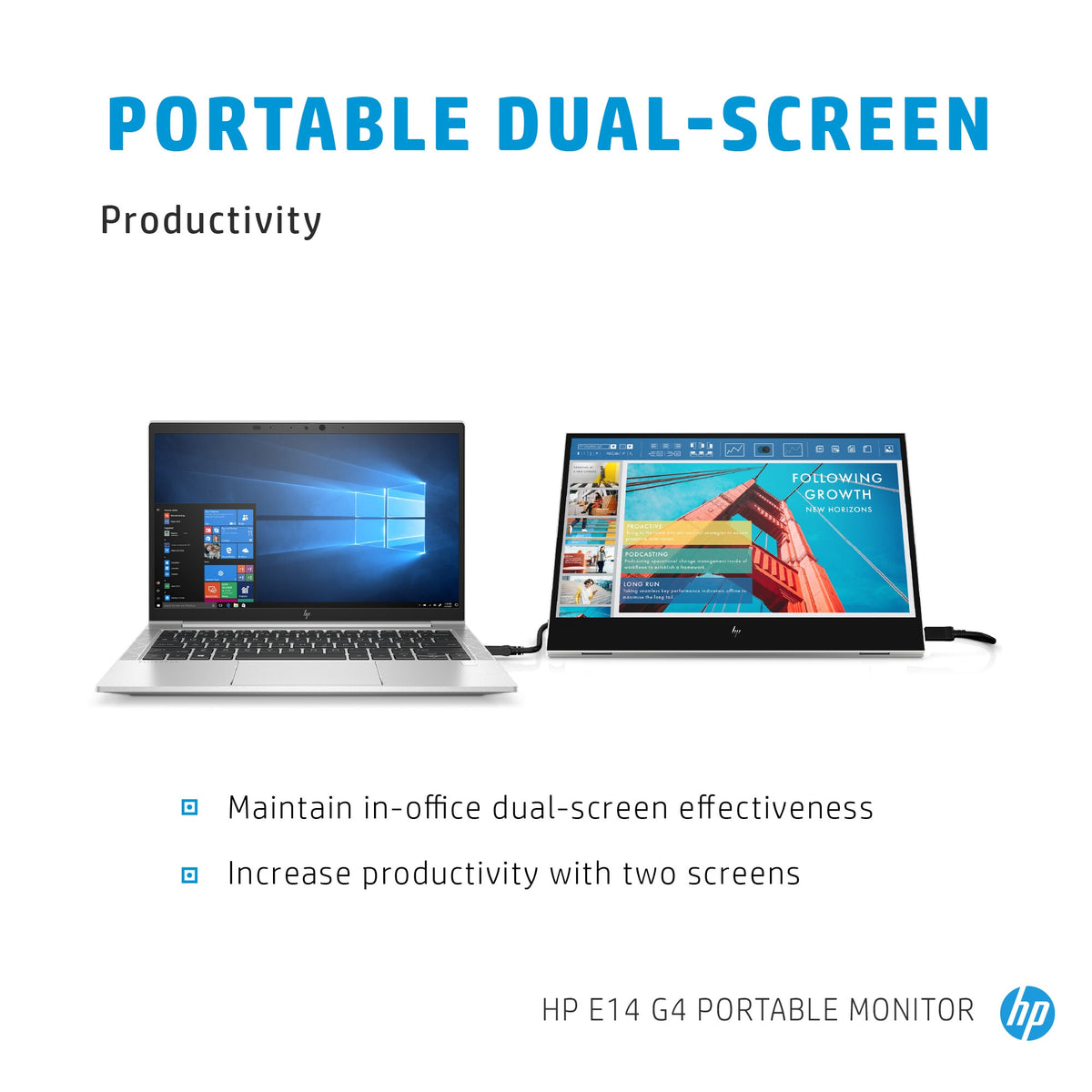 HP E-Series E14 G4 - 35.6 cm (14") - 1920 x 1080 pixels Full HD LED Monitor