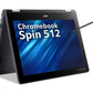 Acer Chromebook Spin 512 - 30.5 cm (12") - Touchscreen - Intel® N N100 - 4 GB LPDDR5-SDRAM - 64 GB eMMC - Wi-Fi 6E - ChromeOS - Black