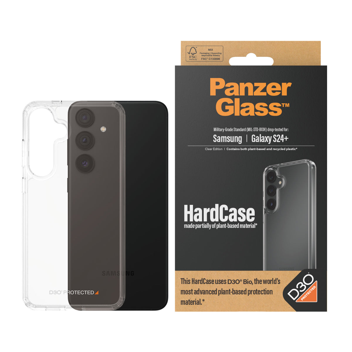 PanzerGlass ® HardCase with D3O® for Galaxy S24 Plus in Transparent