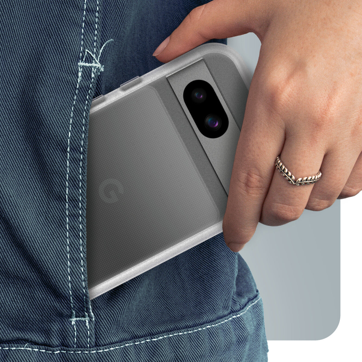 OtterBox React Series for Google Pixel 8a in Transparent - No Packaging
