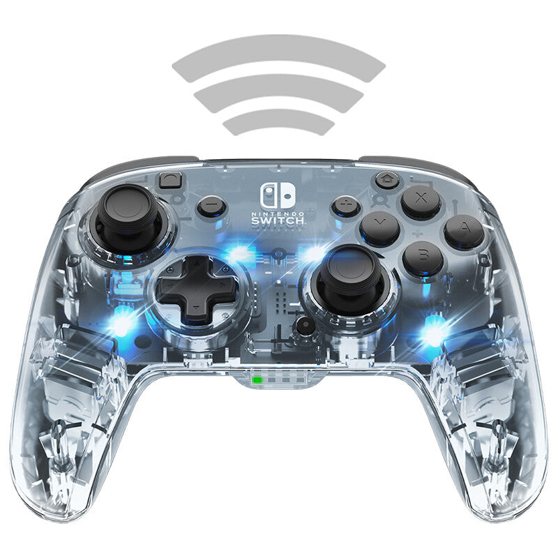 PDP Afterglow - Wireless Deluxe Controller for Nintendo Switch in Transparent