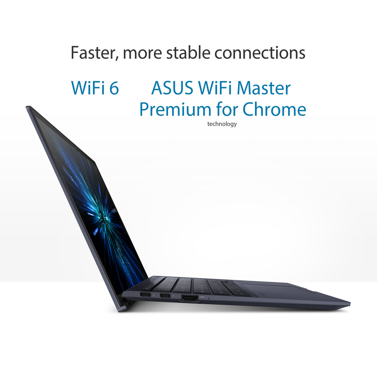 ASUS Chromebook - 35.6 cm (14") - Touchscreen - Intel® Core™ i7-1165G7- 16 GB LPDDR4x-SDRAM - 512 GB SSD - Wi-Fi 6 - ChromeOS - Black