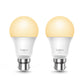 TP-Link Tapo Smart Wi-Fi Lightbulb - Dimmable - B22 (Pack of 2)