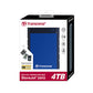 Transcend StoreJet 25H3 - 2.5" External hard drive in Blue - 4TB