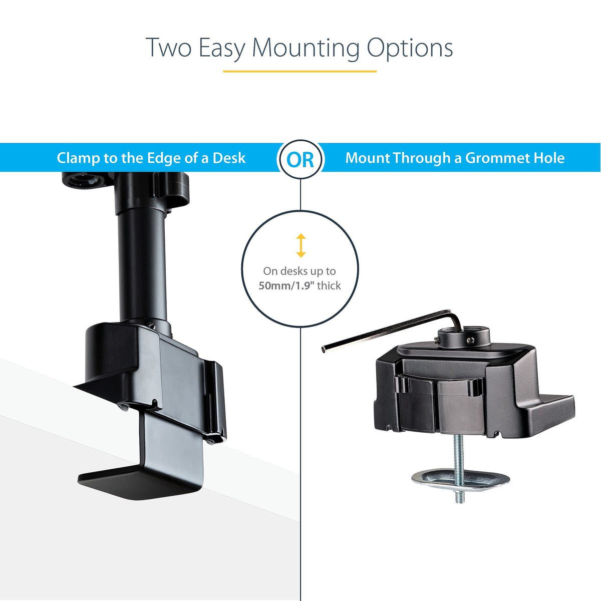 StarTech.com ARMDUALPIVOT Desk monitor mount for 81.3 cm (32")