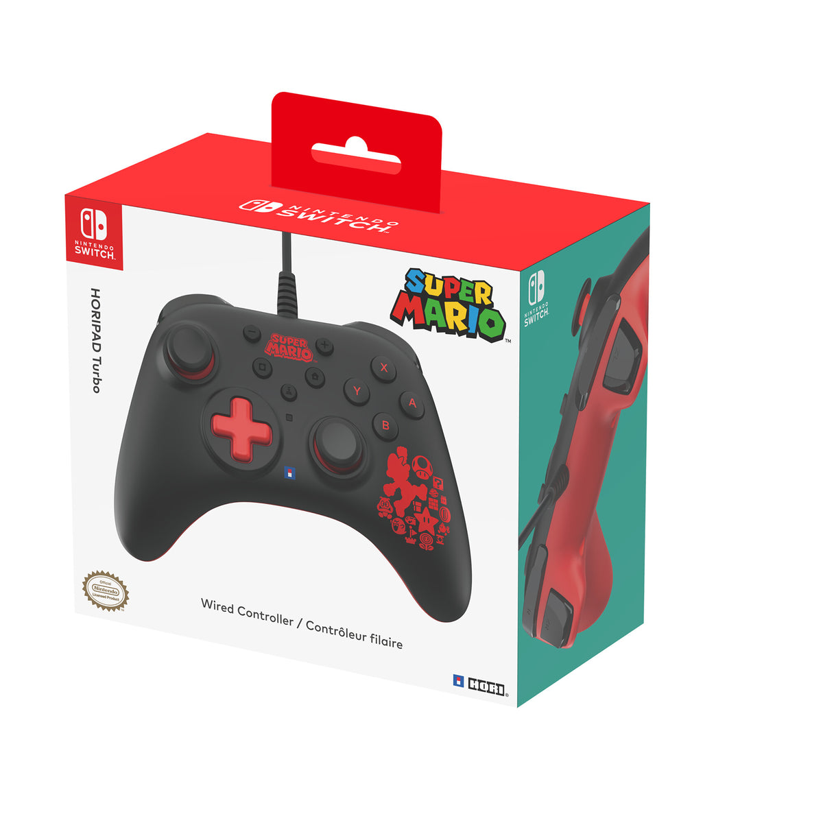 Hori HORIPAD Turbo - Wired Gamepad for Nintendo Switch - Mario Edition